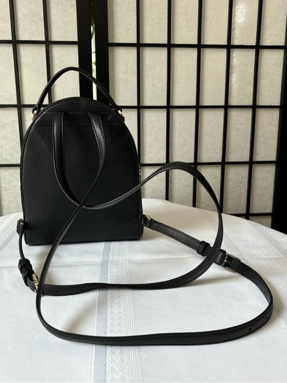 Kate Spade Schuyler Mini Backpack - Black Saffiano